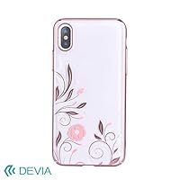 Devia Flower Motif and Swarovski Bling Crystal Case for iPhone X Crystal Petunia case Rose Gold BXDVCS0007-RG