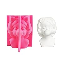 Silicone Mold, Bubble Girl Statue Silicone Mold Unique Resin Artworks Moulds Ornaments Mould Silicone Material for Tabletop Decorations