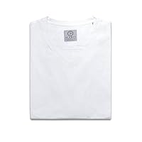 Men's Relaxed V-Neck Silky Finish Shirt - Color White