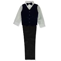 Boys' 4-Piece Velvet Vest Set