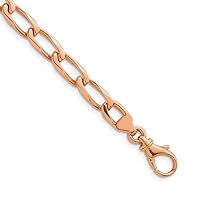 14k Gold 6.1mm Solid Link Chain Necklace for Men or Women