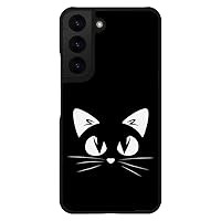 Cat Face Samsung S22 Plus Phone Case - Black Cat Phone Case for Samsung S22 Plus - Illustration Samsung S22 Plus Phone Case