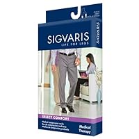Sigvaris Select Comfort Calf, XLarge, Long, Mens with Grip Top CRISPA 30-40mmHg