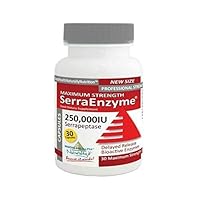 Serra Enzyme Supplement - Lung Support, Joint Relief, Digestive Treatment | 250,000 IU - Maximum Strength, 30 Capsules - Good Health Naturally