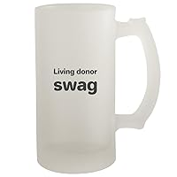Living Donor Swag - Frosted Glass 16oz Beer Stein, Frosted
