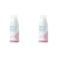 Frida Mom Cracked Nipple Soothing Spray | All-Natural Saline Spray to Heal Sore, Cracked Breastfeeding Nipples | Spray + Air-Dry | Gentle for Baby + Mom | 2 Fl oz (Pack of 2)