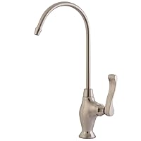 Kingston Brass Gourmetier KS3198FL Royale Single Handle Water Filtration Faucet with 4-3/4-Inch Spout Reach, Brushed Nickel