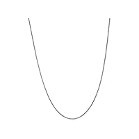 14k White Gold 1mm Box Chain Necklace