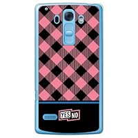 Yesno Block Check Pink (Clear) / for Disney Mobile on docomo DM-01G/docomo DLGDM1-PCCL-201-N114