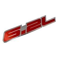 6.2L Liter in RED on Highly Polished Aluminum Silver Chrome Car Truck Engine Swap Badge Nameplate Emblem Compatible with Chevy Camaro SS Corvette Cadillac L99 LS3 LSA C6 Pontiac G8 GXP Vauxhall