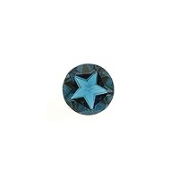 18.00 Cts of 15 mm AAA Texas Star Cut London Blue Topaz (1 pc) Loose Gemstone