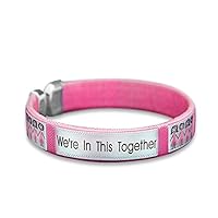 Fundraising For A Cause | Cute Breast Cancer Awareness Ribbon Bangle Bracelet – Inexpensive Pink Ribbon Wristbands for Breast Cancer Fundraising & Awareness