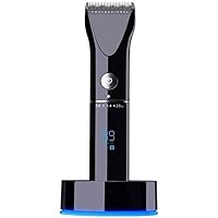 Hair Clippers for Men, Clippers for Hair Cutting, Rechargeable Cordless Hair Trimmers with Charging Stand, Adjustable Comb Trimmer Hair Clipper, Hair Cutting Kits for Family (Color : Black)