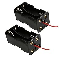 2 Pcs Double Layers Battery Holder Case for 4 x 1.5V AA w 6
