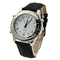 Watches Men's Quartz Watch Men's Watch Quartz Watch Sports Watch Outdoor Watch for Men 2022 Men's Fashion Military English Talking Watch for Blind or Visually Impaired Watch Yourself, black, Strap.