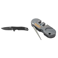 Fringe Pocket Knife, 3-inch 8Cr13MoV Steel Blade with Gray Titanium Carbo-Nitride Coating, Carbon-Fiber Insert; SpeedSafe Assisted Opening, 8310