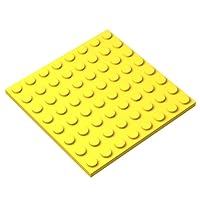 Classic Yellow Plates Bulk, Yellow Plate 8x8, Building Plates Flat 20 Pcs, Compatible with Lego Parts and Pieces: 8x8 Yellow Plates(Color: Yellow)