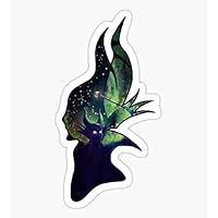 Maleficent Silhouette - Sticker Graphic - Auto, Wall, Laptop, Cell, Truck Sticker for Windows, Cars, Trucks