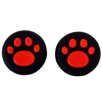 Gametown® Analog Controller Cap Cover Thumb Stick Grip for Sony PS4 PS3 XBOX One 360 Controller Red Cat Pad