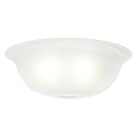 Hunter Fan Company Casablanca 99057 Swirled Marble Standard Shape Glass Bowl,White , Pack of 1