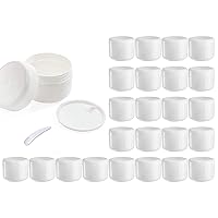 20ML White Empty Plastic Cosmetic Makeup Jars with Dome Lid and Inner Liner For Face Cream Lip Balm Lotion Storage Container 24PCS