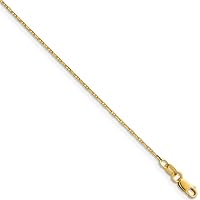 14k Gold 1.3mm Nautical Ship Mariner Anchor Chain Necklace 30 Inch Jewelry Gifts for Women