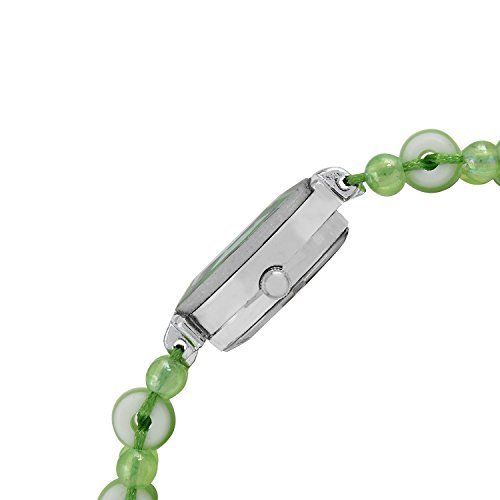 Aleafa Armlet Presents Plastic Green Charm Bracelet Watch for Girls #Aport-1408
