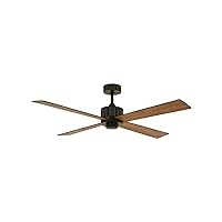 Beacon LUCCI AIR Newport Ceiling Fan with Remote Control, Ceiling Fan with Light Reversible Blades, Diameter 137 cm, Black