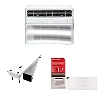 Bundle of Frigidaire FHWC124WB1 Window Air Conditioner, 12000 BTU, White + Support Bracket + PureAir® RAC-11 Premium Air Filter