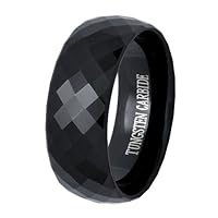 8mm Men Wedding Tungsten Ring Polished Classic Dome Personalized Tungsten Ring Comfort Fit TCR101