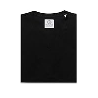 Men's Relaxed V-Neck Silky Finish Shirt - Color Black