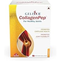 MK India Limited Gelixer Collagenpep Pack of 10 G X 15 Sachets (Orange).