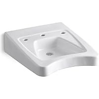 KOHLER K-12634-0 Morningside Wheelchair Bathroom Sink, White