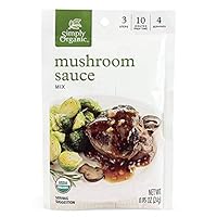 Simply Organic Mushroom Sauce Mix, Certified Organic, Vegetarian, Gluten-Free | 0.85 oz | Pack of 3
