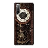 R3221 Steampunk Clock Gears Case Cover for Sony Xperia 10 II