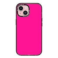CASETiFY Impact iPhone 15 Case [4X Military Grade Drop Tested / 8.2ft Drop Protection] Simple Neon Pink - Clear Black