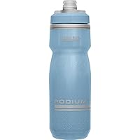 CamelBak Podium Chill Insulated Bike Water Bottle - Easy Squeeze Bottle - Fits Most Bike Cages - 24oz, Stone Blue