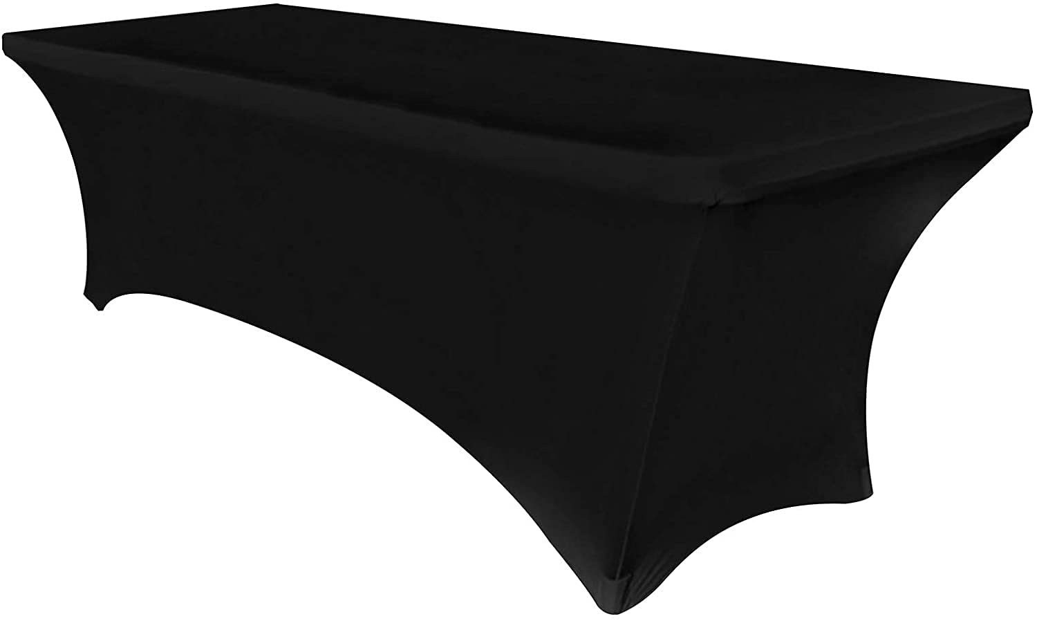 Obstal 5ft Stretch Spandex Table Cover for Standard Folding Tables - Universal Rectangular Fitted Tablecloth Protector for Wedding, Banquet and Party