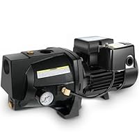 Acquaer 1HP Shallow Well Jet Pump,Cast Iron, Well Depth Up to 25ft, 115V/230V Dual Voltage, Automatic Pressure Switch,Versatile Pump for Garden, Lawn, Farm,Pool