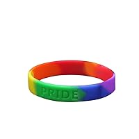 Fundraising For A Cause | Pride Silicone Bracelet - Support Pride Causes - LGBTQ+ Rainbow Bracelet for Women & Men (1 Bracelet)