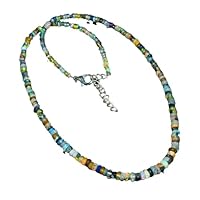 October Birthstone Beads, 925 Sterling Silver Opal Necklace, Silver Lobster Clasp, Real Opal Beads
