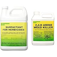 Southern Ag Surfactant for Herbicides Non-Ionic, 128oz - 1 Gallon & Amine 2,4-D Weed Killer, 32oz - Quart