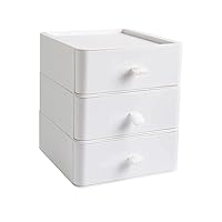 Cosmetic Storage Box Desk organizers Dresser Expandable Makeup Organizer for Perfumes Nail Care Essentials (White 3x)