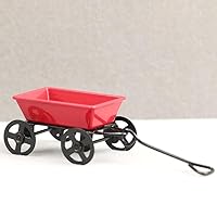AirAds Dollhouse Accessories 1:12 Scale Dollhouse Gardening Tool Mini Wagon Metal cart 0.8