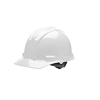 Bullard 3-Rib S51 Flat Front Cap Style Safety Hard Hat with 4-Point Ratchet Suspension and Cotton Brow Pad
