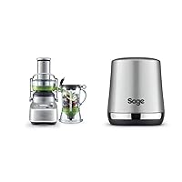 Sage The 3X Bluicer Pro, Juicer and Blender, Brushed Stainless Steel, SJB815BSS & SBL002 The Vac Q, Silver