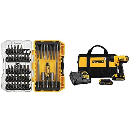 DEWALT DCD771C2 20V MAX Lithium-Ion Compact Drill/Driver Kit with DW2166 45-Piece Screwdriving Set
