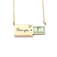 Football Player Scores Goal Football Letter Envelope Necklace Pendant Jewelry
