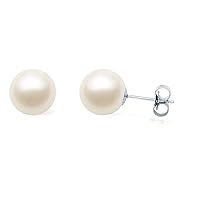 AAAA Quality Japanese White Akoya Cultured Pearl Stud Earrings - PremiumPearl