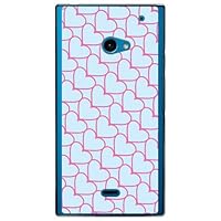 SECOND SKIN Heart Stripe Sax Blue x Pink (Clear) / for AQUOS CRYSTAL 2/SoftBank SSHCR2-PCCL-201-Y178